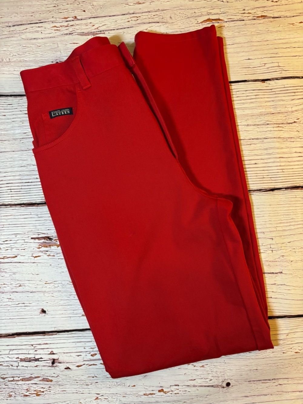 Lauren Ralph Lauren Women's Denim Jeans Size 6 High Rise Skinny Stretch Red